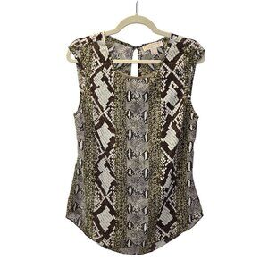 Michael Michael Kors Animal Print Sleeveless Blouse Size Medium